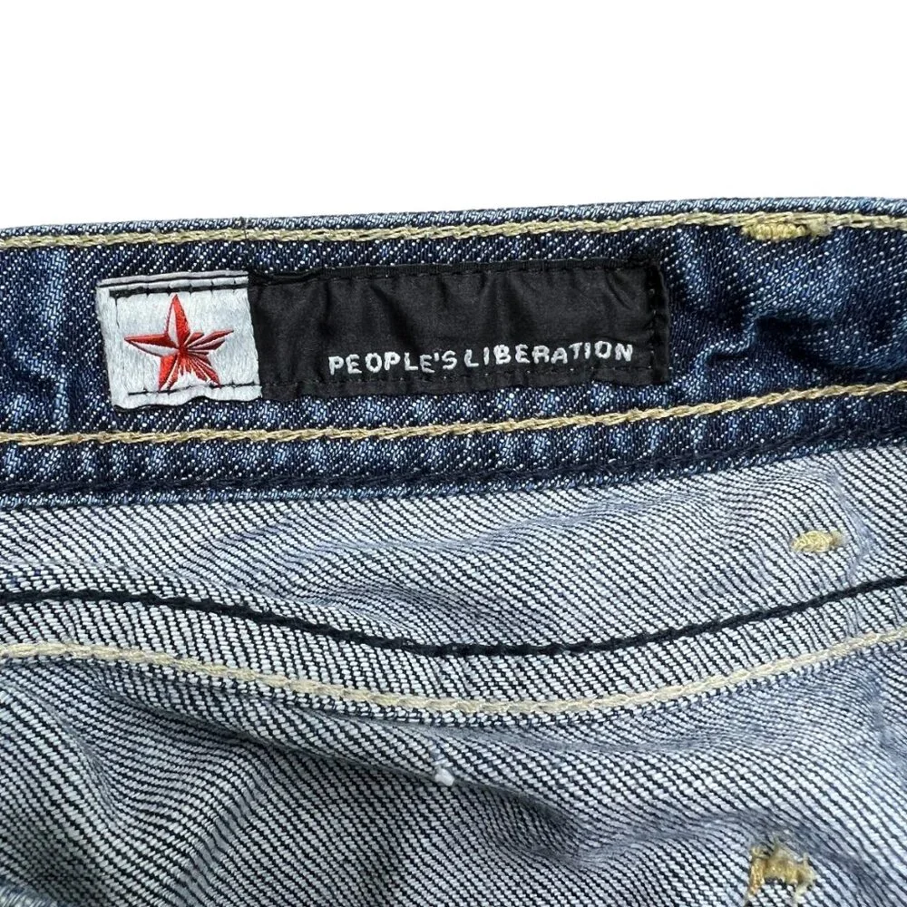 People's Liberation Irene dark wash cuffed women's capri jeans size 26 - Picture 7 of 9